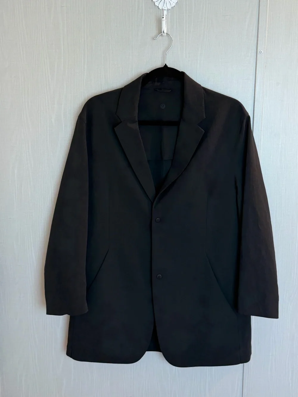 Lululemon New Venture Blazer Mens L Black Slim Stretch Wrinkle Free